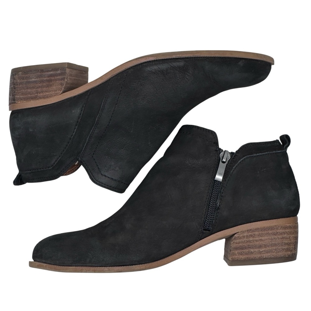Franco Sarto Laslo Black Suede Ankle Booties